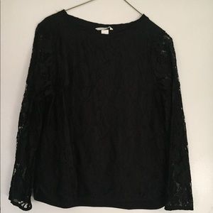 Black long sleeve top